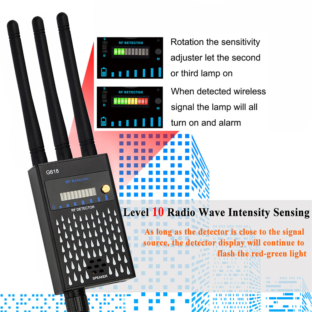 3 안테나 전문 무선 주파수 감지 장치, GSM GPS - Signal Generator Spectrum Analyzer 리뷰 및 가격
