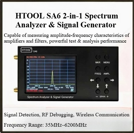 휴대용 스펙트럼 분석기 35MHz‑6.2GHz RF 신 - Signal Generator Spectrum Analyzer 리뷰 및 가격